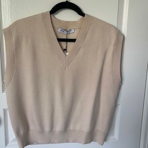 ZARA NWT OVERSIZED KNIT SWEATER VEST